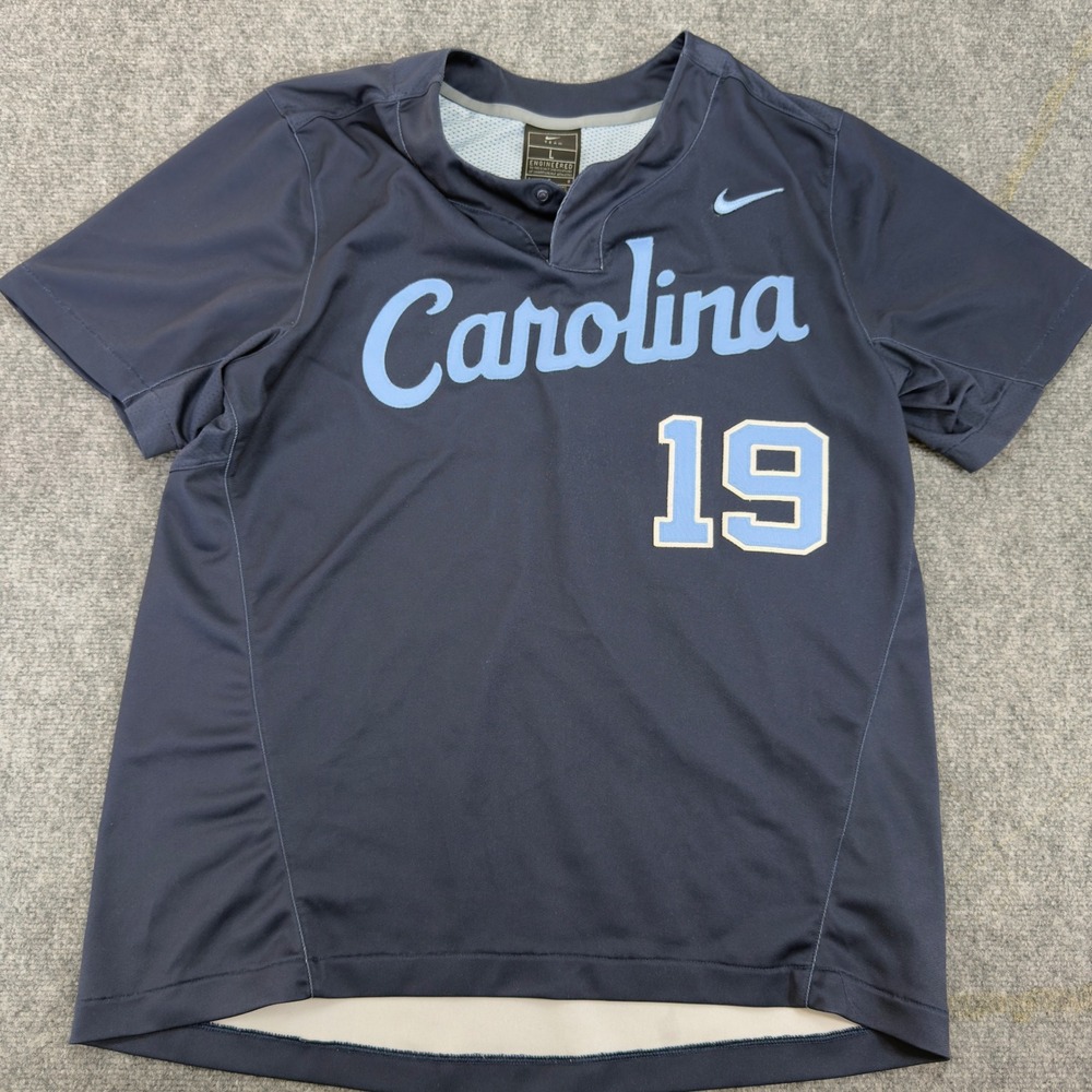 Nike Carolina 19 Baseball Jersey BQ2868-419 Navy Blue Size L